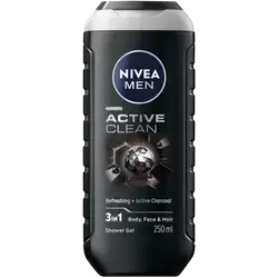 NIVEA active clean shower gel 3in1 250ml