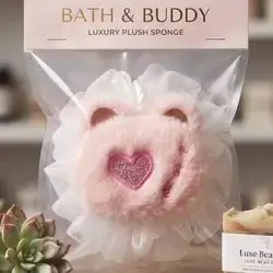 Cute Bear Baby Bath Sponge