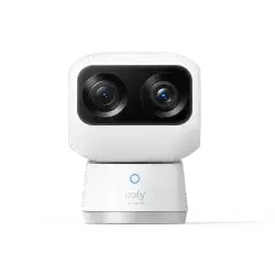 eufy Security Indoor Cam S350, Dual Cameras, 4K UHD Resolution Security Camera with 8× Zoom and 360° PTZ, Human/Pet AI, Ideal for Baby Monitor/ /Home Security, Dual-Band Wi-Fi 6, Plug in