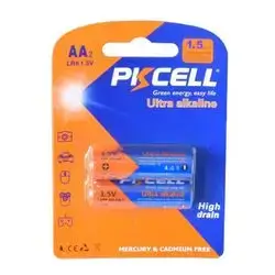 Battery / AA2 / PKCELL 1.5V / 2add/ Ultra alkaline / High drain