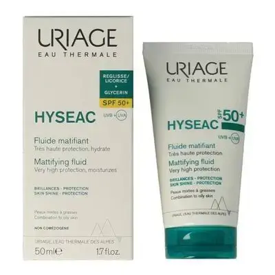 URIAGE/ Hyseac Fluid SPF 50+ 50ml:يورياج هيسياك سائل مرطب بعامل حماية من الشمس