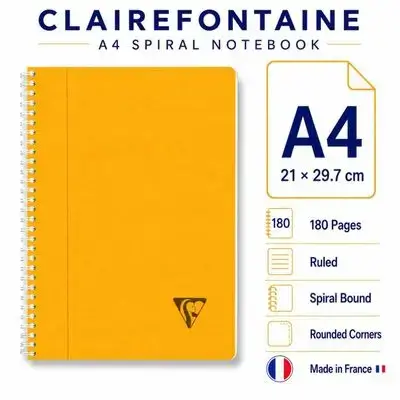Notebook ,French ( A4) Size,180 pages.
