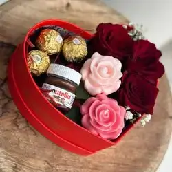Flower Box Candle and Chocolate