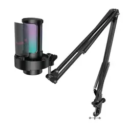 FIFINE AmpliGame A8T USB Condenser Microphone Kit with Boom Arm Stand