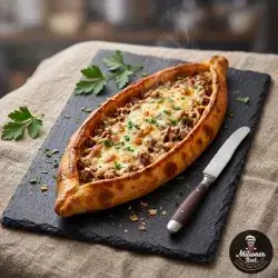 Meat Pida With Cheese