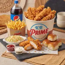 ١٠ پارچە تێندەر + سەموون + زەڵاتە + حومس + پێپسی