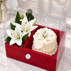 Box Cake With Flower