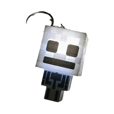 Minecraft-themed glowing keychain featuring the Skeleton character from the game.