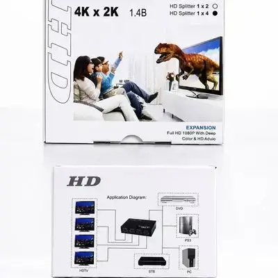 HDMI Splitter 1x4 – 4K Digital * Supports up to 4K x 2K Resolution * 1 HDMI Input to 4 HDMI Outputs * Compatible with HDMI 1.4 * Supports HDCP * Video bandwidth up to 4.95Gbps * Supports 3840×2160 resolution * Frequency range: 60/85Hz * High-quality Video & Audio Transmission * Low power consumption (5W Max) * Ideal for TVs, Monitors, Projectors, PCs, Gaming Consoles, and Set-Top Boxes.