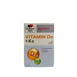 Vitamin D3 + K2 30 tablets_Doppel herz system