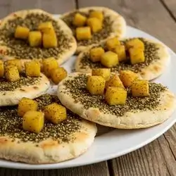 Zaatar and Vegetable Manousheh