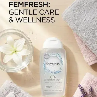 Femfresh 0% Sensitive Wash.