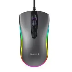 HAVIT MS72 WIRED MOUSE WITH RGB 800-1200DPI GREY