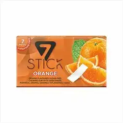 Stick 7 Orange Flavor Free Sugar Gum 7 Pcs