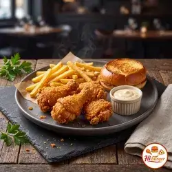 4-piece Crispy + Fries + Sauce + Bun