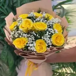 Natural Yellow Rose Bouquet With Jesu Phil