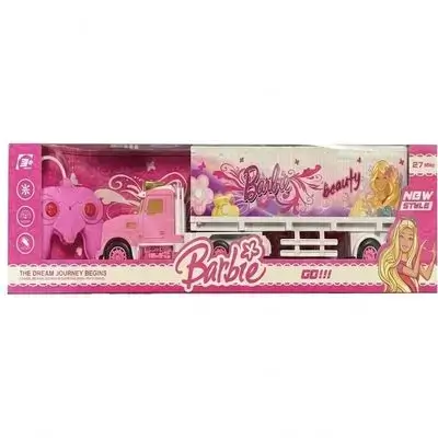 Pink Barbie Remote Control Truck & Cruiser