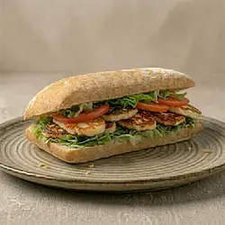 Caramelized Halloumi Sandwich