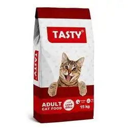 Tasty adult cat food with lamb&rice 15kg