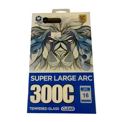LITO 300C Super Large Arc Clear Tempered Glass Screen Protector (iPhone 16 )