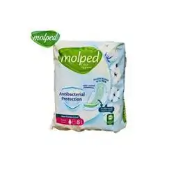 Molped Women's Extra Hygiene Anti-Bacterial Long Sanitary Pads, 8 Pieces