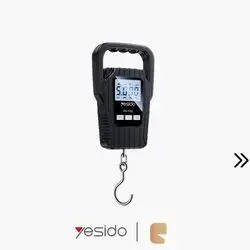 Yesido MG44 Portable Digital Luggage Scale 50kg Capacity LCD Screen High Precision - Black