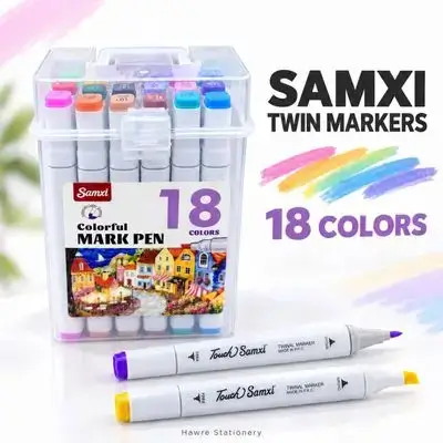 Samxi Twin Markers – 18 Colors