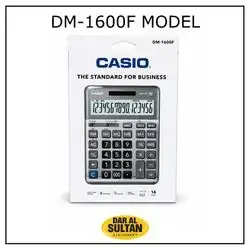 The Casio DM-1600F is a practical desktop calculator