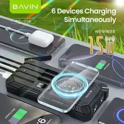 Bavin Solar PowerBank 20000mAh 15W Wireless Fast Charger And PD 22.5W
