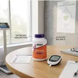 NOW Berberine Glucose Support - 90 Softgels.