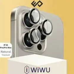 WiWU Lens Guard for iPhone 15 Pro / Pro Max - Natural Titanium