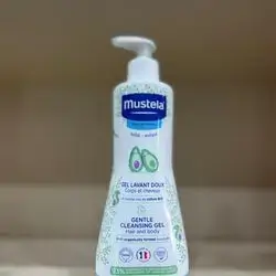 Mustela gentle cleansing gel hair and body with organically farmed avocado