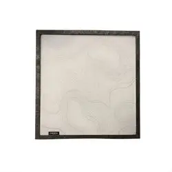 White Contour Lines Glass Mousepad 45*40