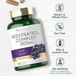 Carlyle Resveratrol Supplement 1800mg | 180 Capsules | Non-GMO & Gluten Free | Potent Complex