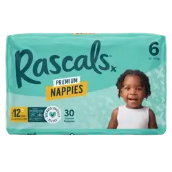 Rascals Premium Baby Tape Diapers Size 6 15-20 Kg 30 Count