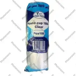 plastic cup 180cc clear 100pcs