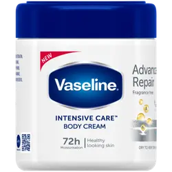 Vaseline Intensive Care Advanced Repair Fragrance Free Body Cream 400ml//كريم الجسم فازلين للعناية المركزة المتقدم الخالي من العطور 400 مل