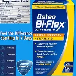 Osteo Bi-Flex, Triple Strength Glucosamine Chondroitin, Vitamin D, Improve Joint Function, Bone Health, Boswellia Serrata, Glucosamine, Chondroitin, MSM, 120 Coated Tablets Osteo BiFlex