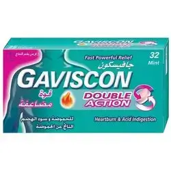 gaviscon double action tab-32tab mint flavored , antacid
