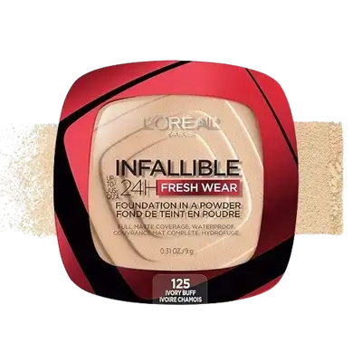 INFALLIBLE Fresh Wear 24H Foundation In A Powder 125 IVORY BUFF 9g _ L'OREAL PARIS