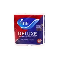 Fine Toilet Paper Deluxe 3 Ply, 150 Sheets, 4 Rolls