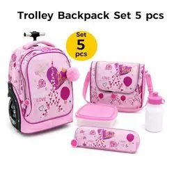 Trolley Bag School Set 5pcs