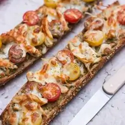 Mushroom Long Pizza