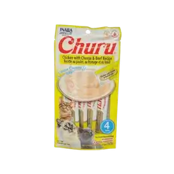Inaba Churu - Chicken with Cheese & Beef 4 Tubes