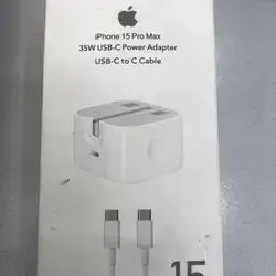 iPhone 15 Pro Max 35W USB-C Power adapter - USB-C To C Cable