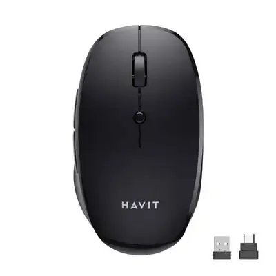 HAVIT MS50WB TRI MODE (WIRELESS WITH USB-A & TYPE-C ADAPTER & BLUETOOTH 5.1) WITH ADJUSTABLE DPI FROM 1000-1200-1600 DPI