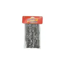 Dishwashing Steel Wool Scrubber 12 Pcs
