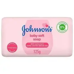 Johnson baby soft soap with moisturisers, Gently cleanses delicate skin 125g