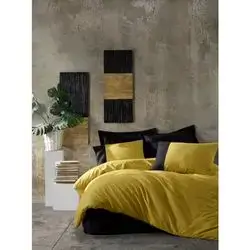 Asir Cotton Box Plain Mustrad Double Person Linen Fitted