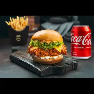 Buffalo Chicken Burger Combo